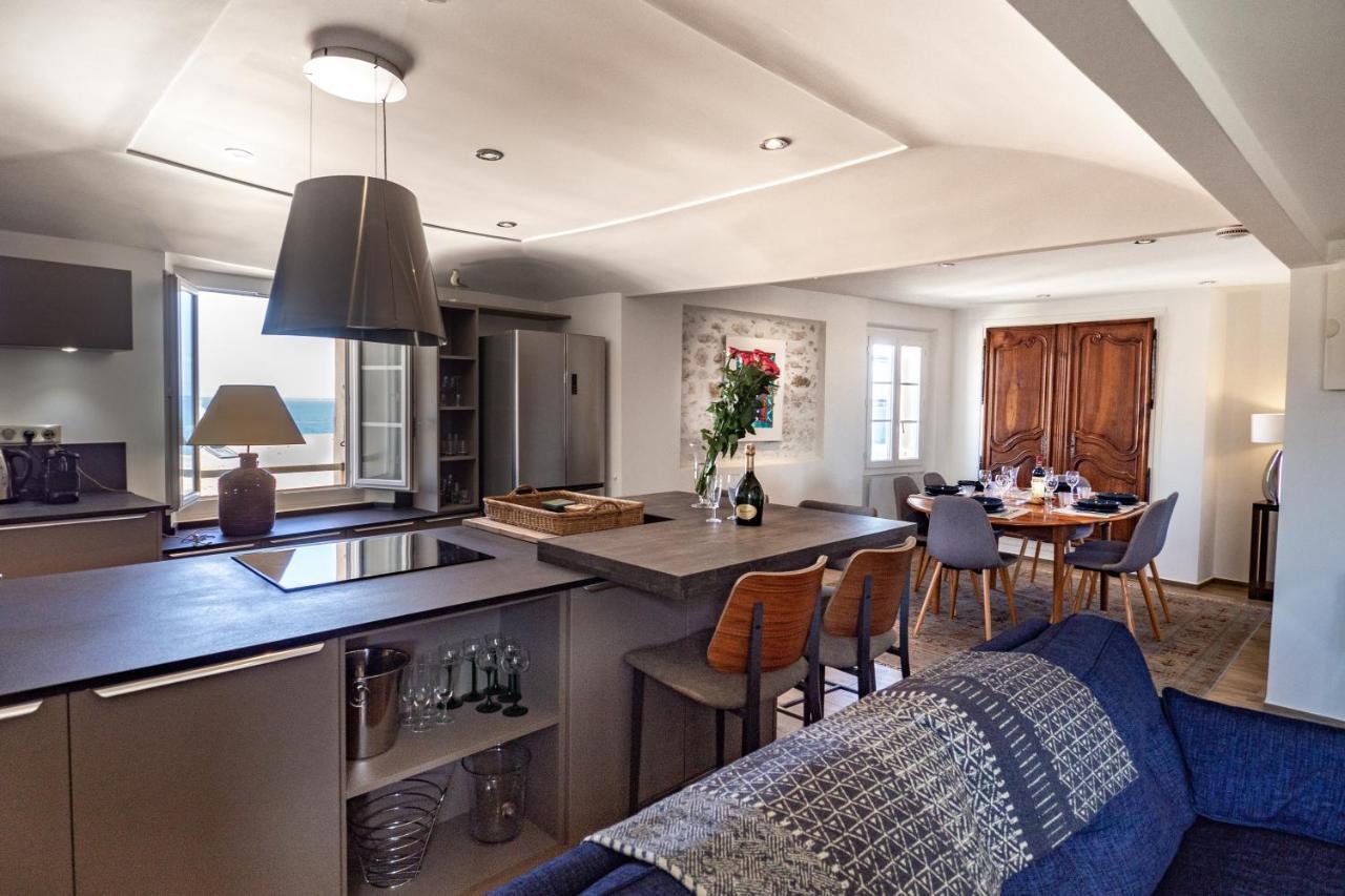 Charmant Appartement Spacieux Pour 6P Vue Mer Vieil Антиб Экстерьер фото